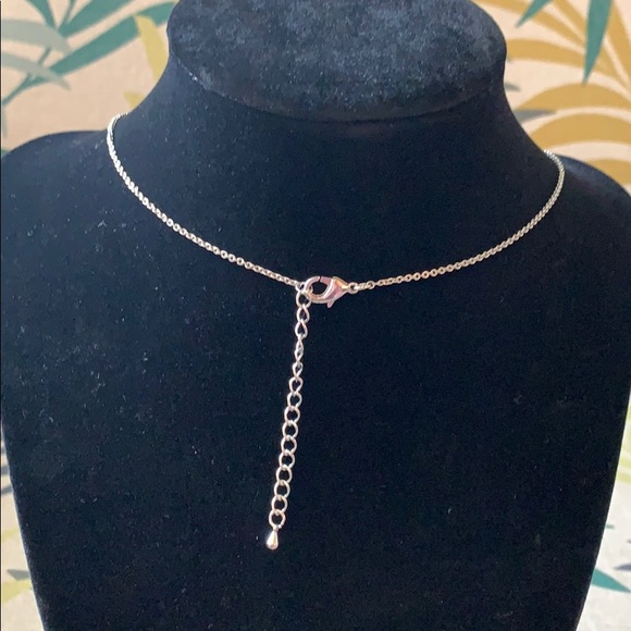 Purple Cubic Zirconia Pendent on Silver Chain - Picture 4 of 4